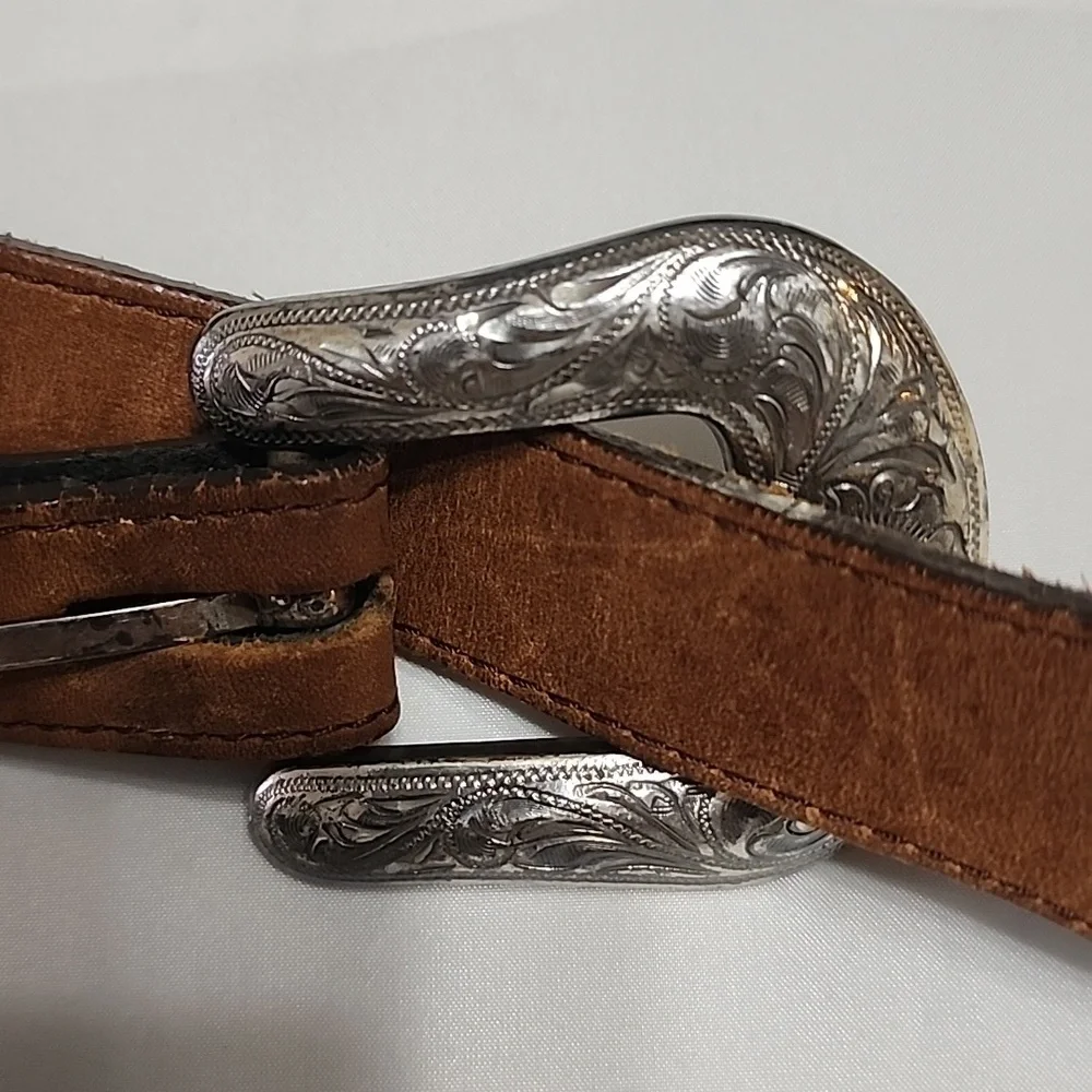 Vintage Tony Lama Cutting Champ Western Belt Fits 33-37" - Picture 3 of 8